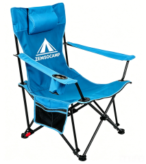 MSOD-9207 High Back Camping Chair with Pillow Design, Comfortable Widened Seat Folding Chair for Camping, Fishing, Beach