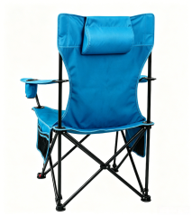 MSOD-9207 High Back Camping Chair with Pillow Design, Comfortable Widened Seat Folding Chair for Camping, Fishing, Beach