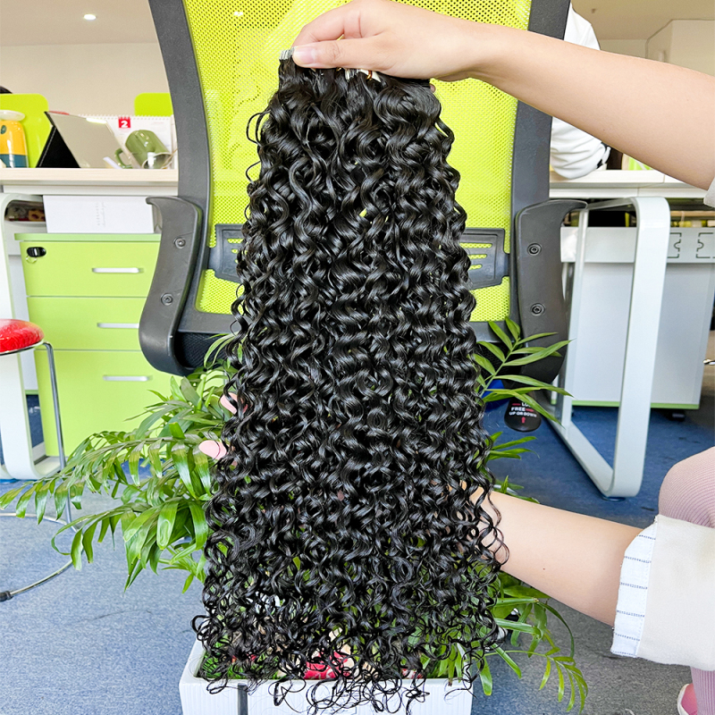Wholesale Raw Vietnamese Hair Unprocessed Mink Curly Hair water wave tape ins hair extensions