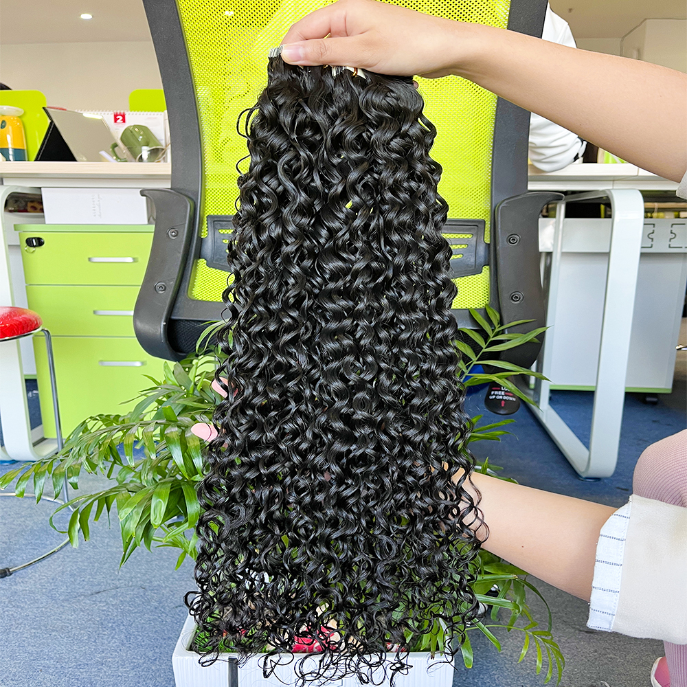Wholesale Raw Vietnamese Hair Unprocessed Mink Curly Hair water wave tape ins hair extensions