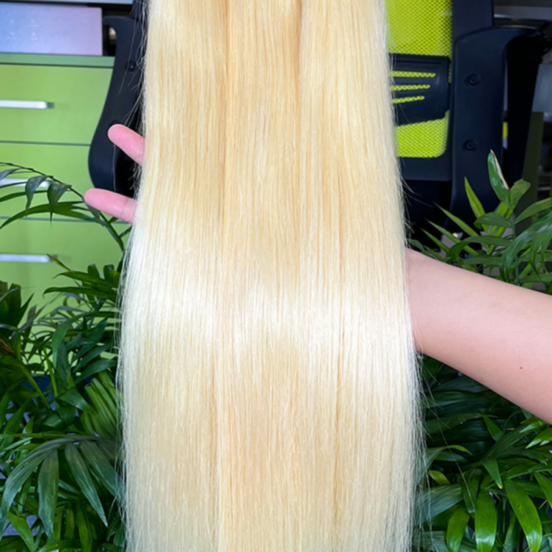 Best Selling Blonde raw hair 613 Hair Straight & body wave bundles double weft 100% cuticle aligned dye easily