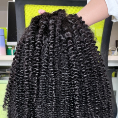 180% density Brazilian human hair bouncy fluffy afro kinky curly 13x4 full frontal wig