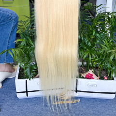 Pre-pluck hairline straight human hair virgin hair 180% 613 hd full lace wig with baby hair