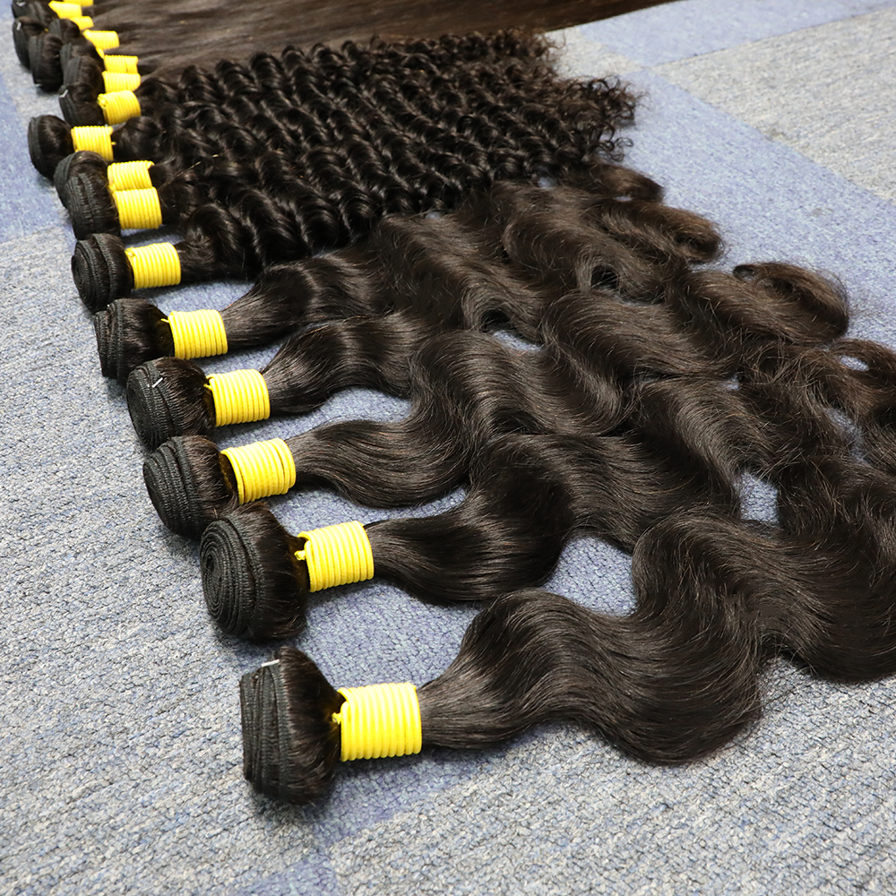 10-36 inch virgin Indian body wave human hair wave cuticle aligned hair double weft