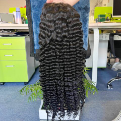 200% Density full lace Transparent Deep Wave Wig 16-30 Inch Brazilian Deep Wave Human Hair Wigs For black Women