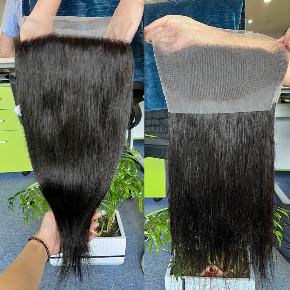 16-30 Inch Brazilian Natural Bone Straight Human Hair 360 transparent lace 100% Virgin Human Hair For Black Women