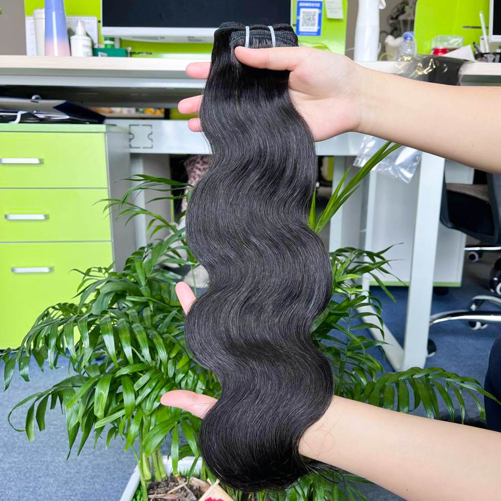 wholesale 100% human Hair top virgin hair 12A Grade body wave bundle flat bundles double weft