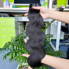 wholesale 100% human Hair top virgin hair 12A Grade body wave bundle flat bundles double weft