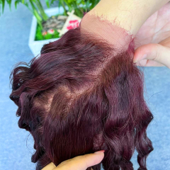 Wholesale 99j100% Human Hair 5*5 HD Lace Brazilian Raw Virgin Water Wave Bundles With Closure