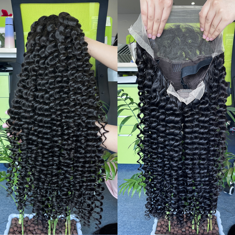 Brazilian 12A Human Hair 100% Transparent lace 13*6 Deep Wave Frontal Wig Baby Hair