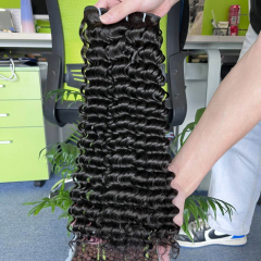 Wholesale Natural Black Deep Wave SDD Hair Bundles Raw Vietnamese Unprocessed Hair Material Full Cuticle Aligned