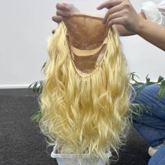 Wholesale 613 Body Wave Hd Lace Wigs Human Hair Vendors Virgin Hair Transparent Full Lace Wig Blonde Body Wave Lace Frontal Wig