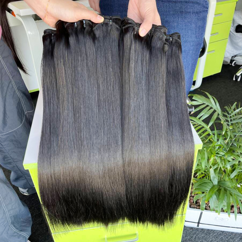 Double Weft Reinforced Construction Unprocessed Raw Cuticle Aligned Virgin Hair Vendors Natural Straight Wavy Human Hair Bundles