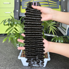 Deep Wave 12a Double Drawn Raw Brazilian Peruvian Indian Fumi Virgin Vendor 100% Human Hair Extension Bundle