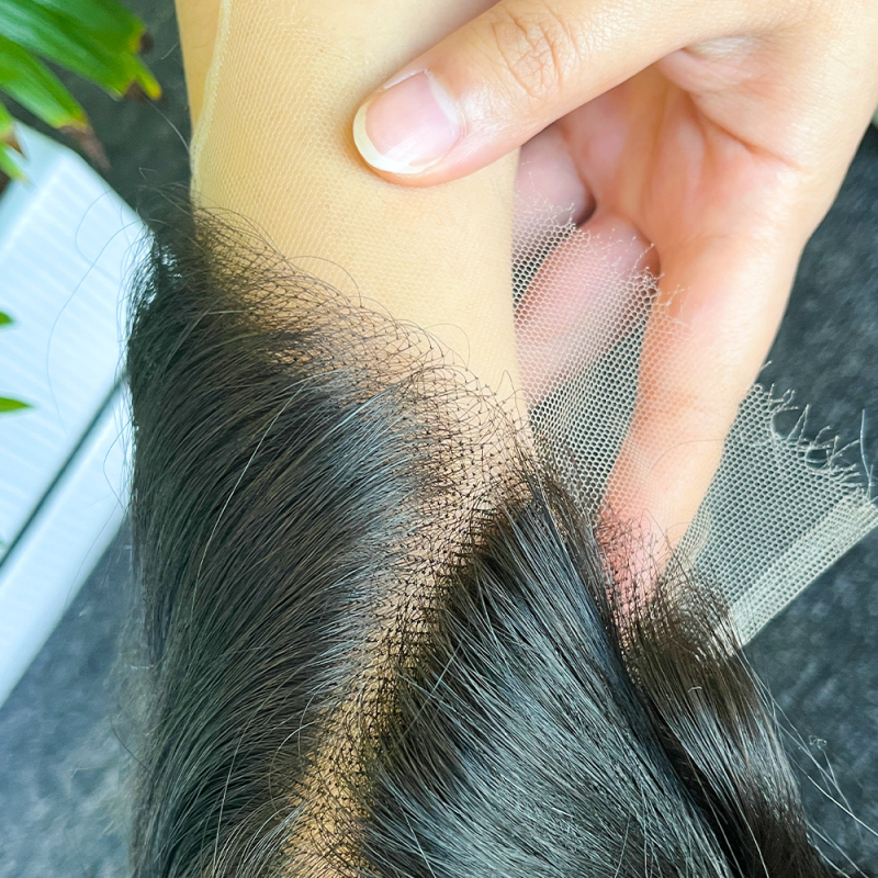 wholesale Preplucked body wave HD lace closure super fine brazilian human hair 4x4 5x5 6x6 7x7 swiss lace closures
