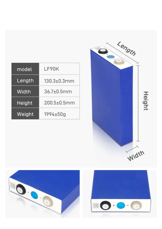 EVE LF90Ah 3.2V LiFePo4 Prismatic Battery Cell Rechargeable Lithium Iron Phosphate Battery EV Solar Energy Storage