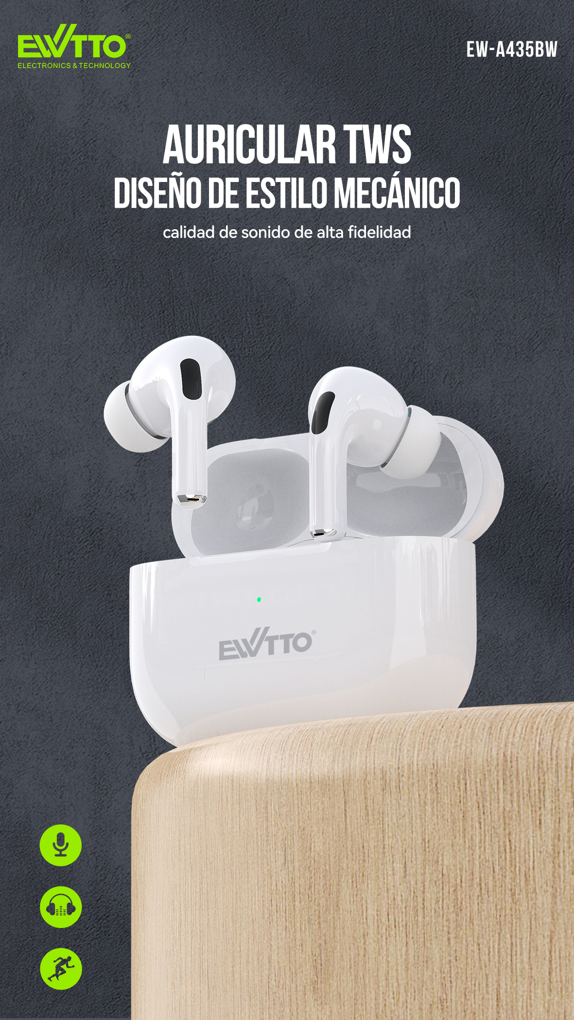 Ew A Bw Auricular Tws Aud Fonos De Bluetooth