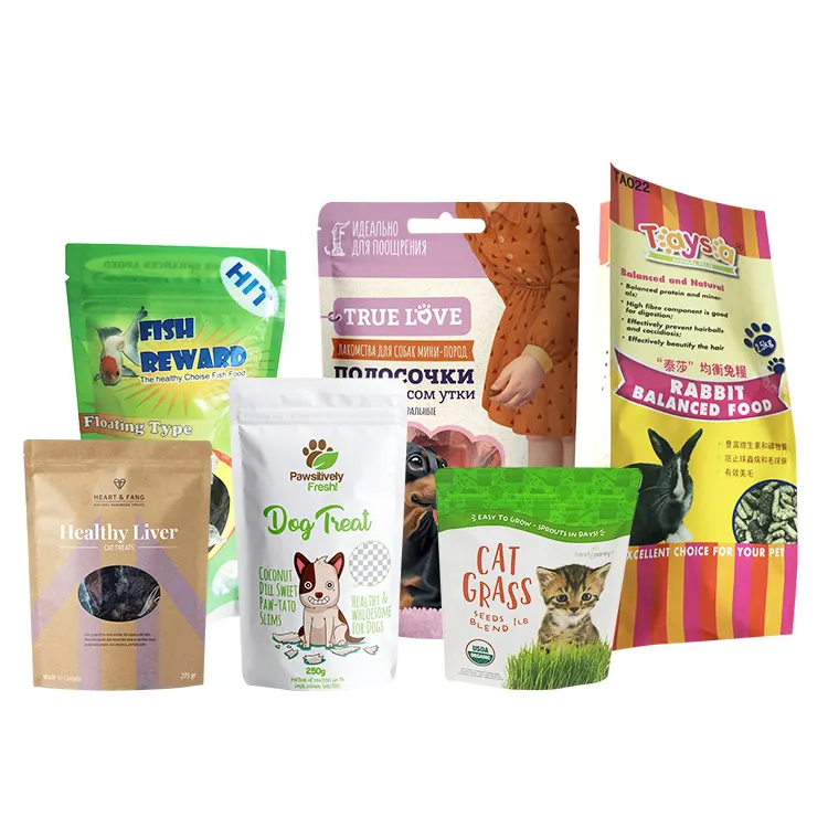 custom printed pet food packaging bags
