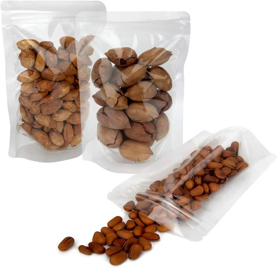 clear zipper pouch for nuts