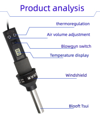 8018LCD heat gun 8858 portable temperature control air gun temperature control digital air gun 110v/220v