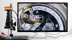 4K HDMI Microscope Camera Kit for Industry Lab PCB USB Output TF Card Video Recorder +180X C-Mount Lens + Big Stereo Stand +144 LED Light