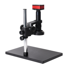 4K HDMI Microscope Camera Kit for Industry Lab PCB USB Output TF Card Video Recorder +180X C-Mount Lens + Big Stereo Stand +144 LED Light