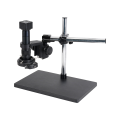 Industrial Microscope camera 5MP USB Microscope camera 3M USB cable 1/2.5 CMOS Image Sensor with 180X Zoom Lens 144LED Ring Light +Big Boom Stand Universal Bracket