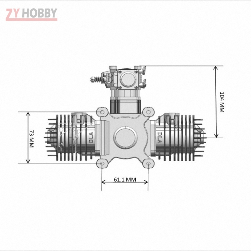 DLA64 CNC Processed Gasoline Engine