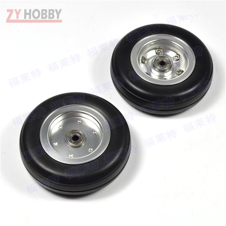1pcs 2.75 inch Rubber Wheel With Aluminum Hub D70*H22mm Hole Diameter 4mm For RC Models