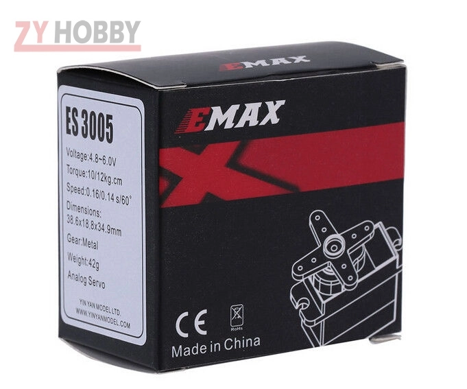 EMAX ES3005 Analog Metal Gear Waterproof Servo with Gears 43g servo 13KG torque