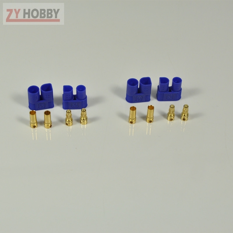 4 Sets EC3 3MM Female Male Gold Plated Bullet Connector Plugs For RC Battery