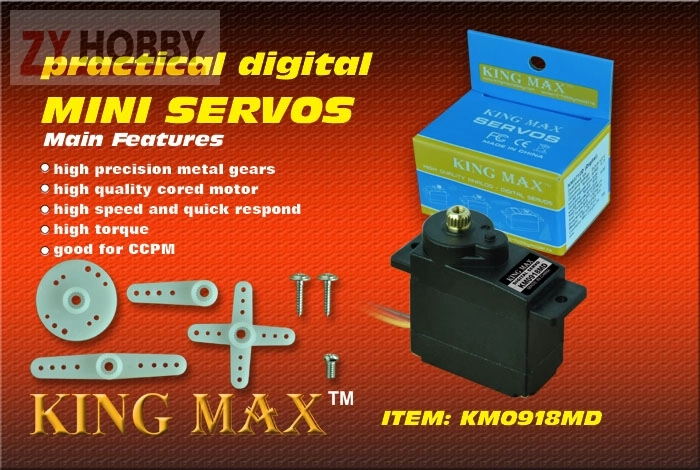 1pc Kingmax Analog metal Gears Mini Servo KM0918MD DC4.8V~6.0 V JR /Futaba 150 mm