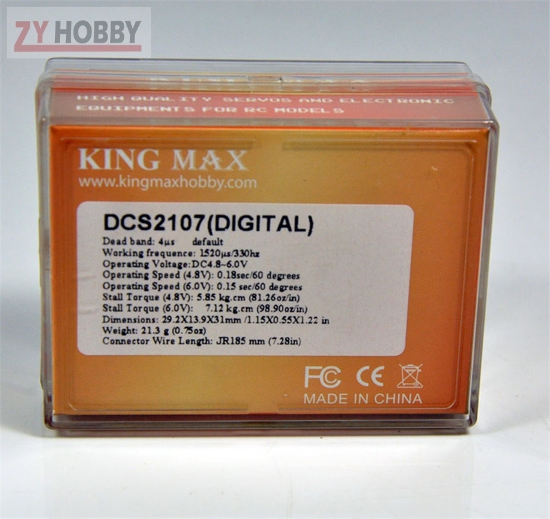 Kingmax DCS2107 Digital High Torque and Quick respond Aluminium Metal Gears Mini Servo