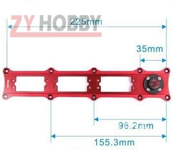 Aluminum Alloy Servo Rudders Mount Rudder Tray Set with 5 inch Double Servo Arm For 3 Servo