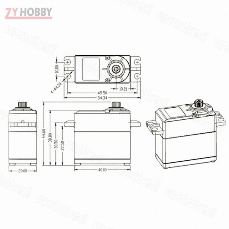 KINGMAX BLS6221CHV 21.6kg.cm  Digital Steel Gears HV Brushless Standard Servo