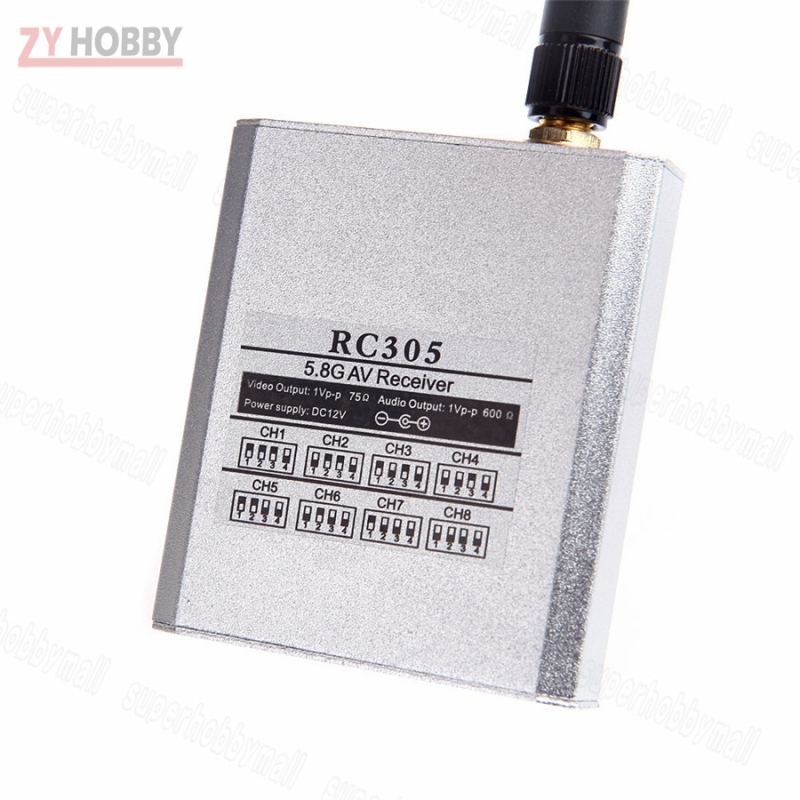 Zyhobby 5.8Ghz 200mW 8 Channel AV Audio/Video Wireless Receiver RX FPV 6.5-15V