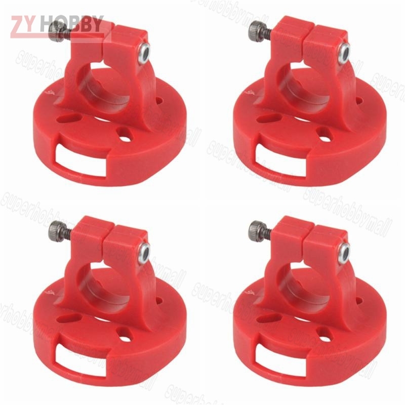 4Pcs/set D12mm Plastic mount holder for 2204/2205/2206/2208/2212 brushless motor Red Color