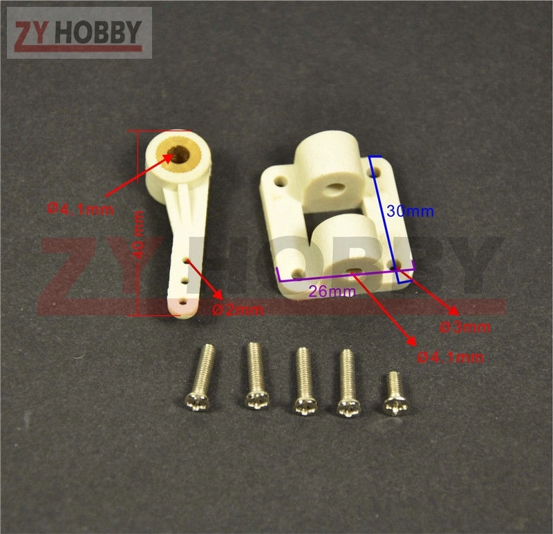 Front Wheel Steering Seat Base With Steering Arm Size 4.1 mm For RC Airplane