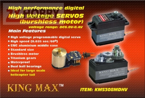 KM5308MDHV 53g Metal Gear Digital Brushless Standard Servo For 550-600 Class Heli
