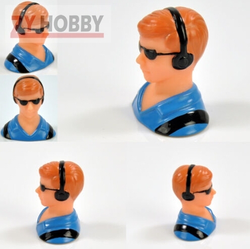 Zyhobby 1/10 Scale Figure Pilots Model With Headset&amp;amp;Glass For RC Airplane Accessories Hobby