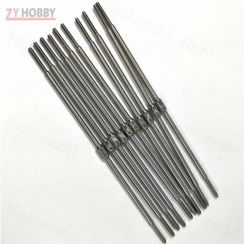 2pcs/lot 140mm length M3 Metal Push Rods For RC Airplane Stable Connection Rod 3*140mm