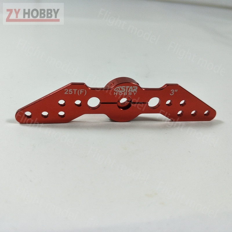 6STAR CNC Machined Aluminum Alloy Full Servo Horn M3 Double Servo Arm 3in For 25T Futaba