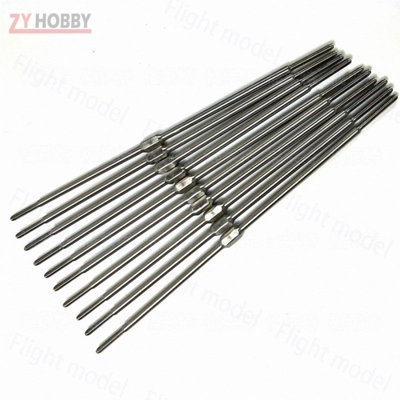 2pcs/lot 140mm length M3 Metal Push Rods For RC Airplane Stable Connection Rod 3*140mm