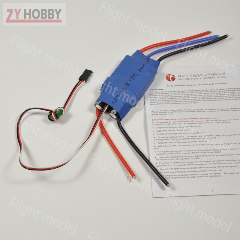 FlyColor 60A 2-4S Brushless ESC Electric Speed Controller For RC Airplane Helicopter