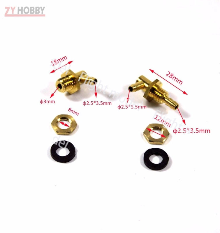 2.5mm Fuel Tank Outlets and Inlets Oil Nozzle kit