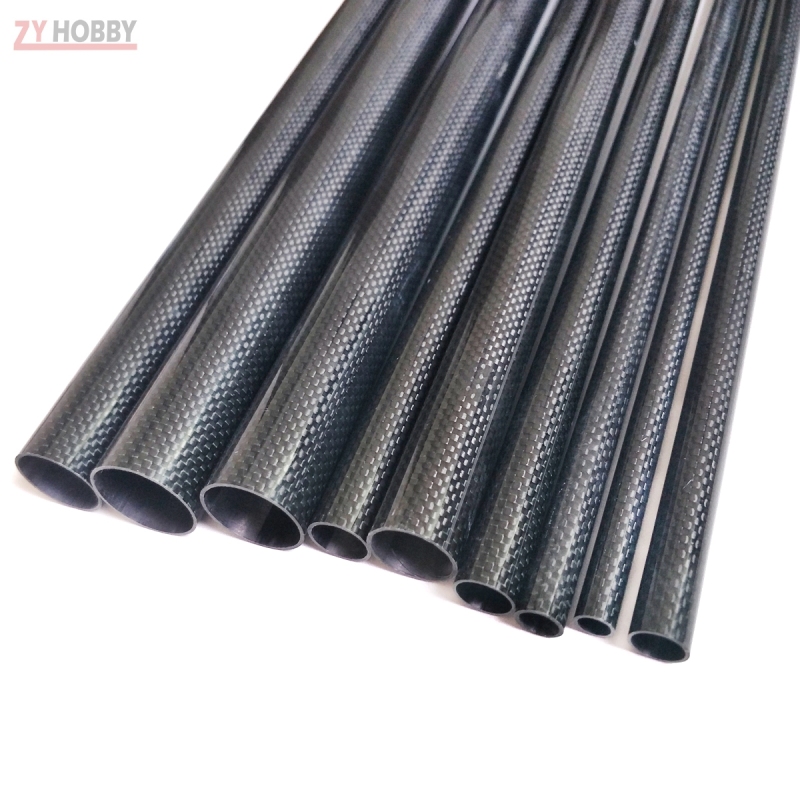 2pcs Length 1000mm Diameter 4mm~32mm Carbon Fiber Tube