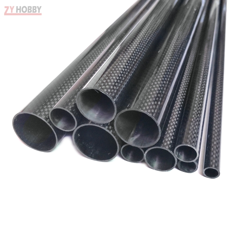 2pcs Length 1000mm Diameter 4mm~32mm Carbon Fiber Tube