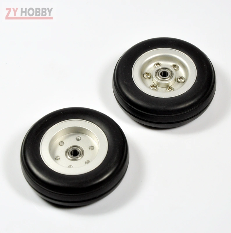 1pcs GeminiModel  2/ 2.5/ 3/ 3.5/ 4inch Rubber Tires Wheel with Aluminum Alloy Hub