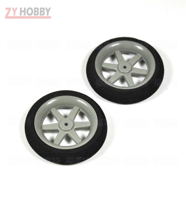 1 Pair of Light Foam Tail Sponge Wheels 30mm 35mm 40mm 45mm 50mm For RC Remote Control Airplane Model Replacement Parts