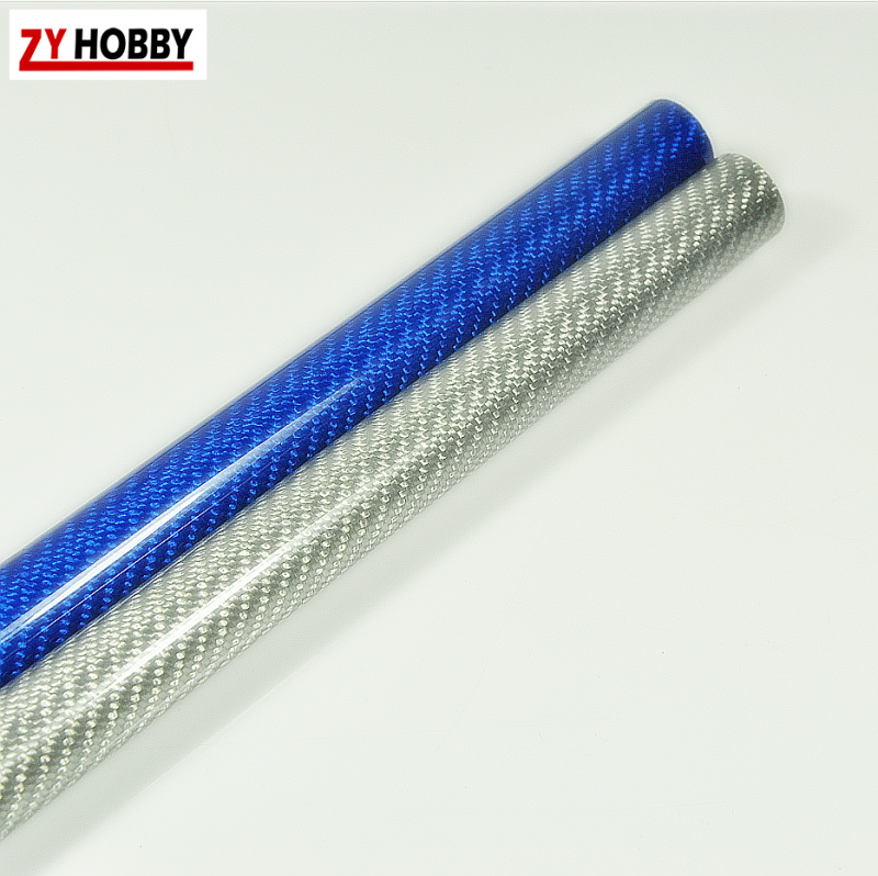 2pcs Colored Carbon Fiber Tube 3K Glossy Surface -1000mm